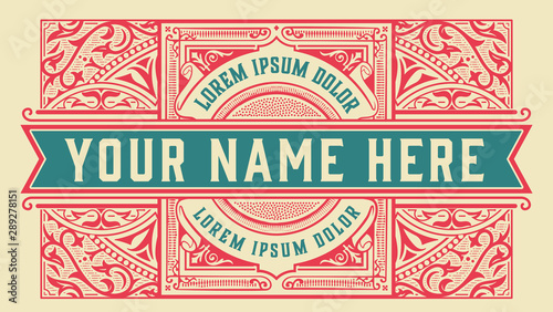 Old logo with floral frame