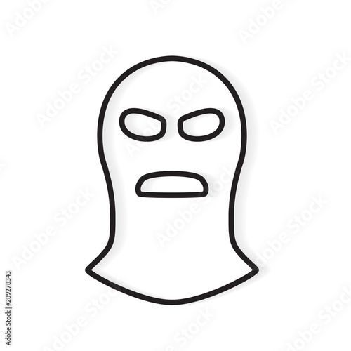 bandit, robber mask icon- vector illustration
