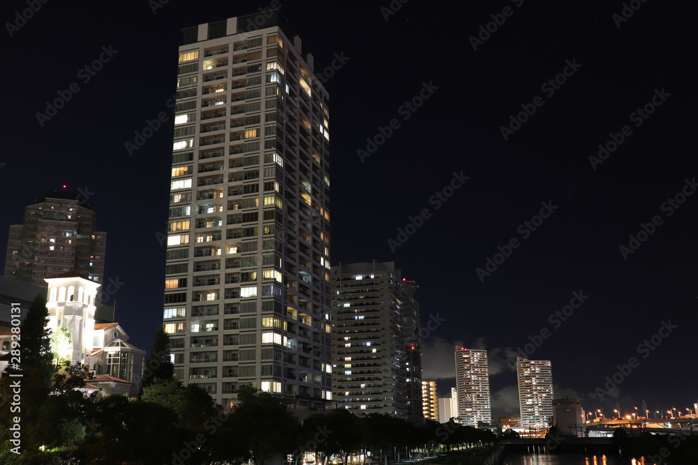 Fototapeta premium 横浜の夜景（神奈川県）,yokohama city,kanagawa pref,japan