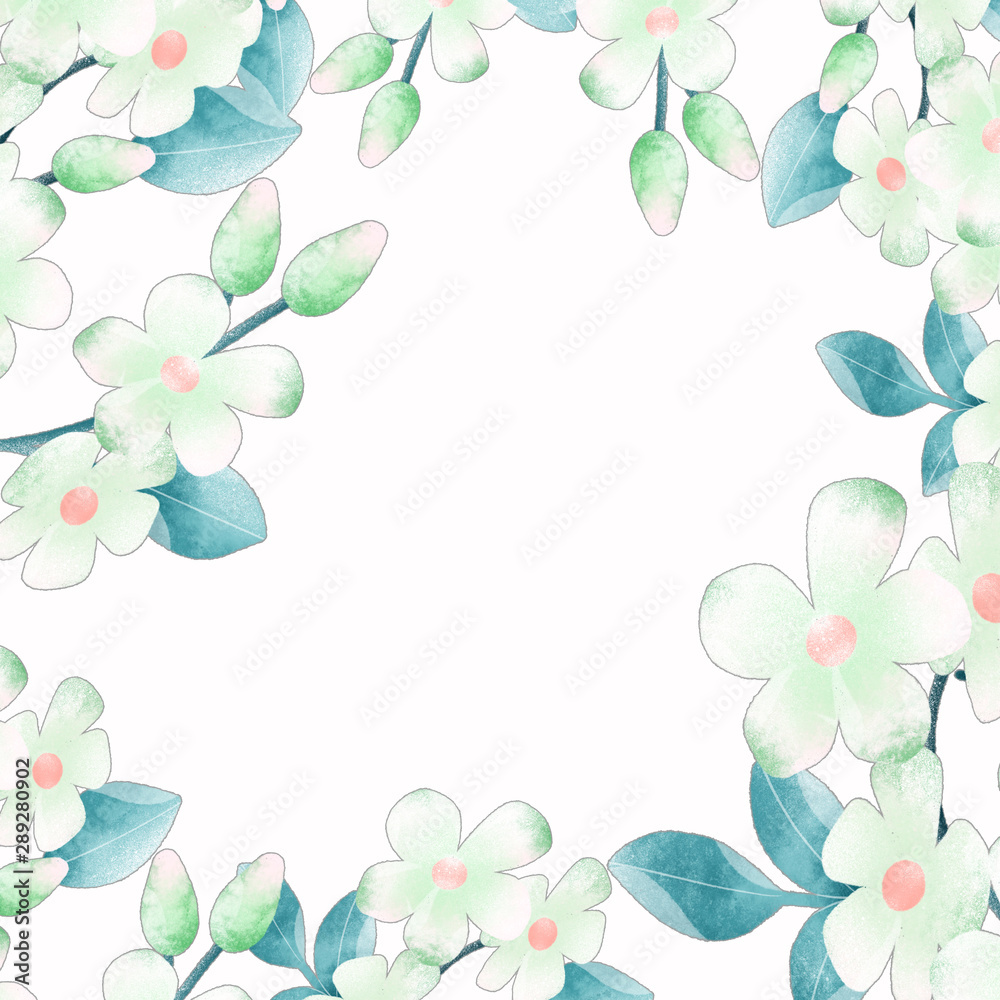 Jasmine flower frame Jasmine flower frame