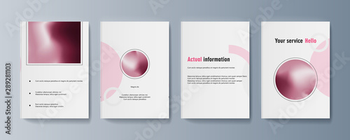 Set of brochures for marketing the promotion goods and services on market