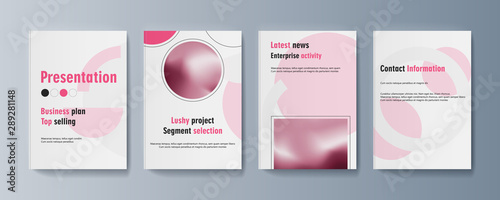 Set of brochures for marketing the promotion goods and services on market