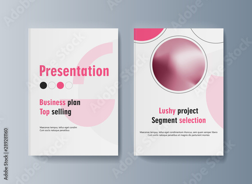 Set of brochures for marketing the promotion goods and services on market