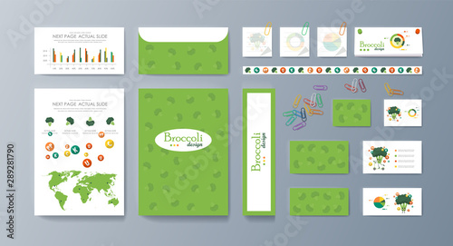 Set of brochures for marketing the promotion goods and services on market