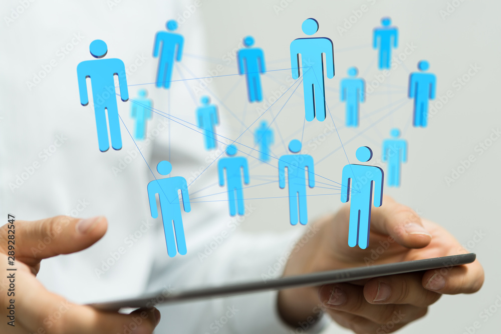 communication network digital workforce 3d communication network digital workforce 3d