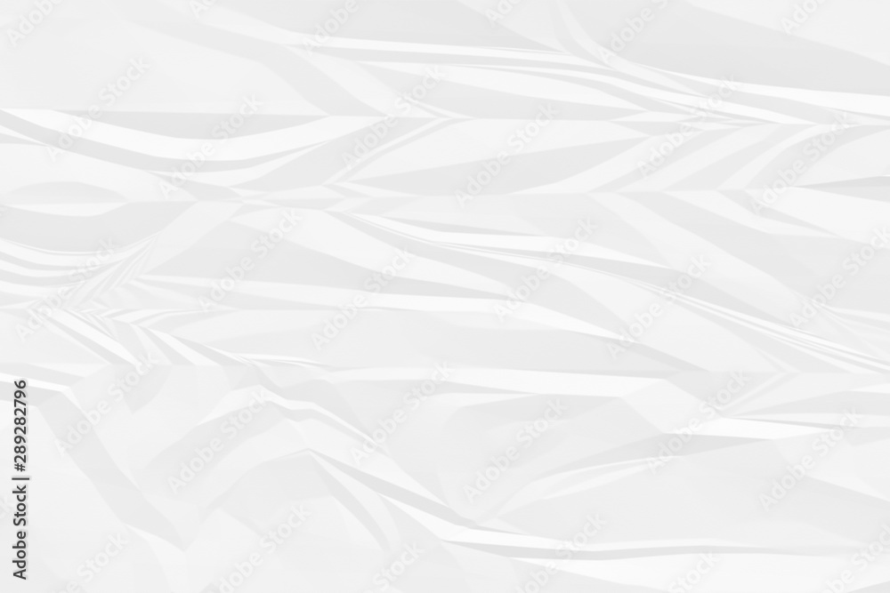 Fototapeta premium crumpled white paper background close up