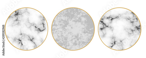 Vector set with highlight cover backgrounds. Set of marble and stone design templates for icons, text or personal design