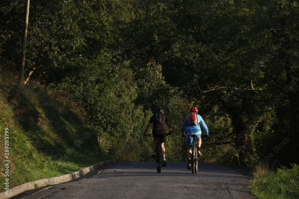 Biking in the countryside Biking in the countryside
