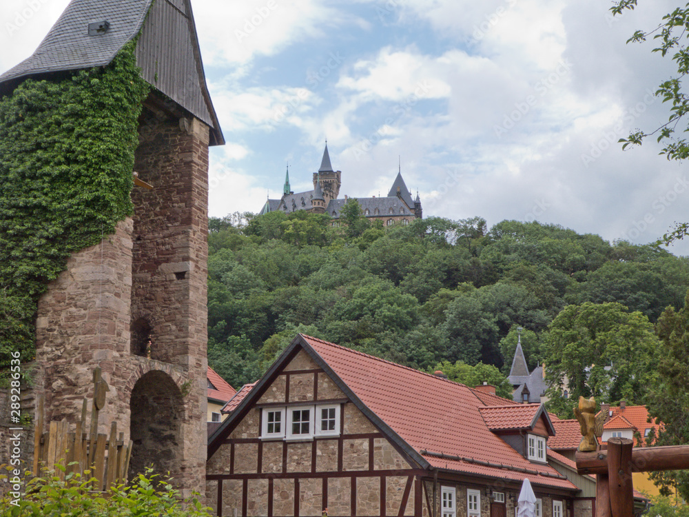 Blick auf das Schloss Wernigerode im Harz 