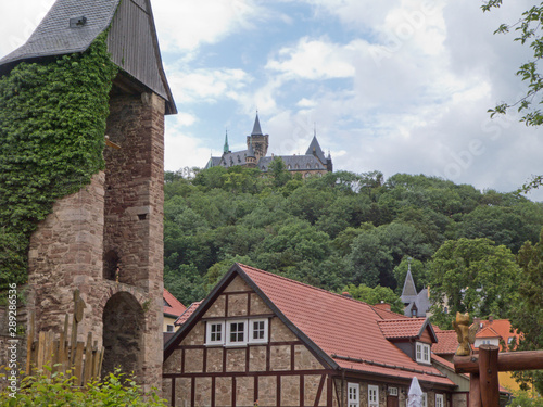 Blick auf das Schloss Wernigerode im Harz 