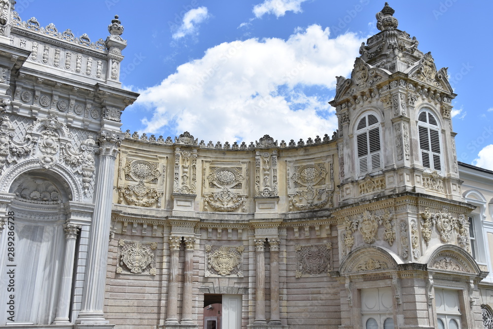 Semicircle Entry Facade Detail with Tower, Dolmabahce Palace, Istanbul