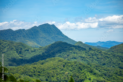 View of green mountain inland of Hainan Island  China
