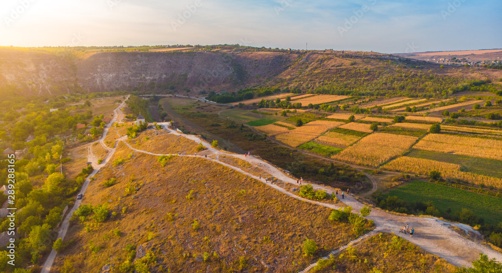 Naklejka premium Old Orhei Monastery in Moldova Republic. Aerial view
