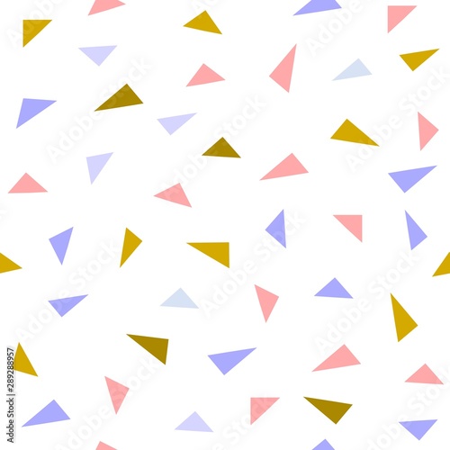 seamless pattern of triangles vector, pastel colors on white background, geometric pattern
