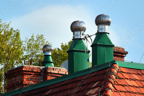 Revolving cowls eradicate downdraft in chimneys, flues and ducts photo