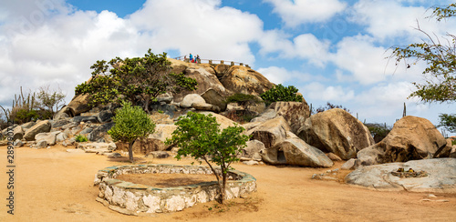 Die Insel Aruba, Casibari-Felsformationen auf der Insel Aruba, Panorama