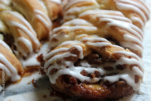 Danish pastry with icing photo