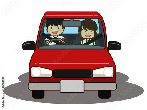 カップル　車　ドライブ