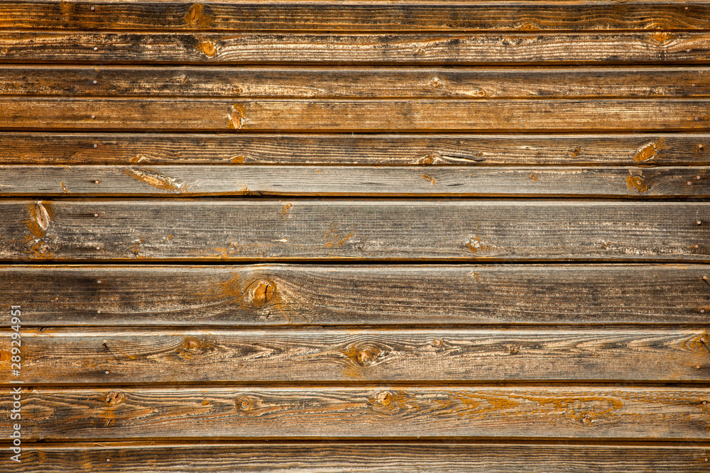 Fototapeta premium old wooden planks with a brown background