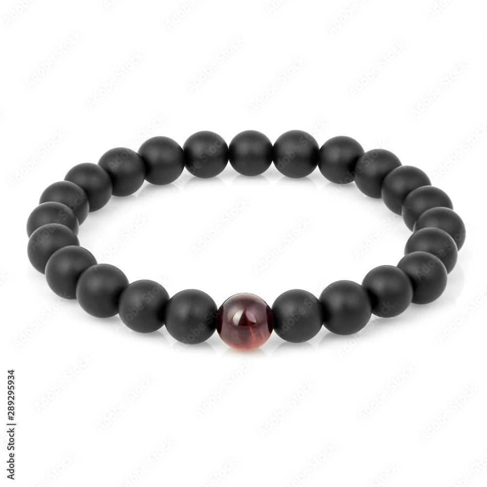 Obraz premium Stone bracelet isolated on white