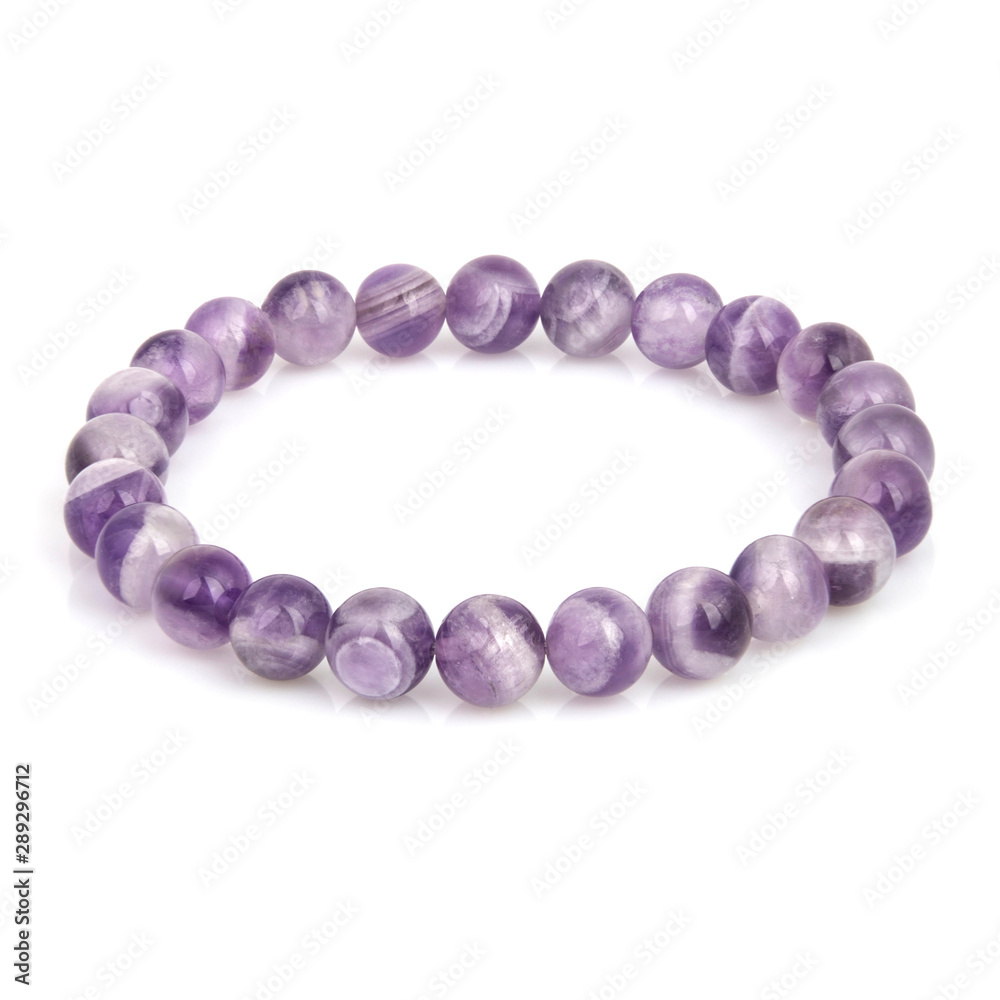 Stone bracelet isolated on white