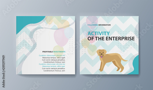 Set of brochures kit for pet purchase advertising