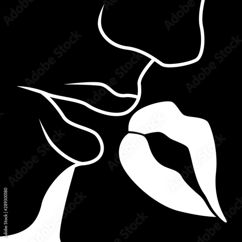 Sensual moment before kiss