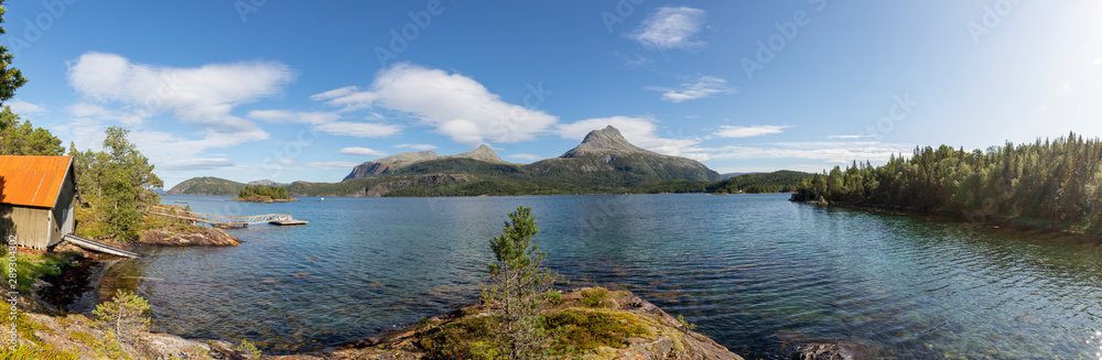 panoramic view coastline in Bindal,Nordland,Norway panoramic view coastline in Bindal,Nordland,Norway