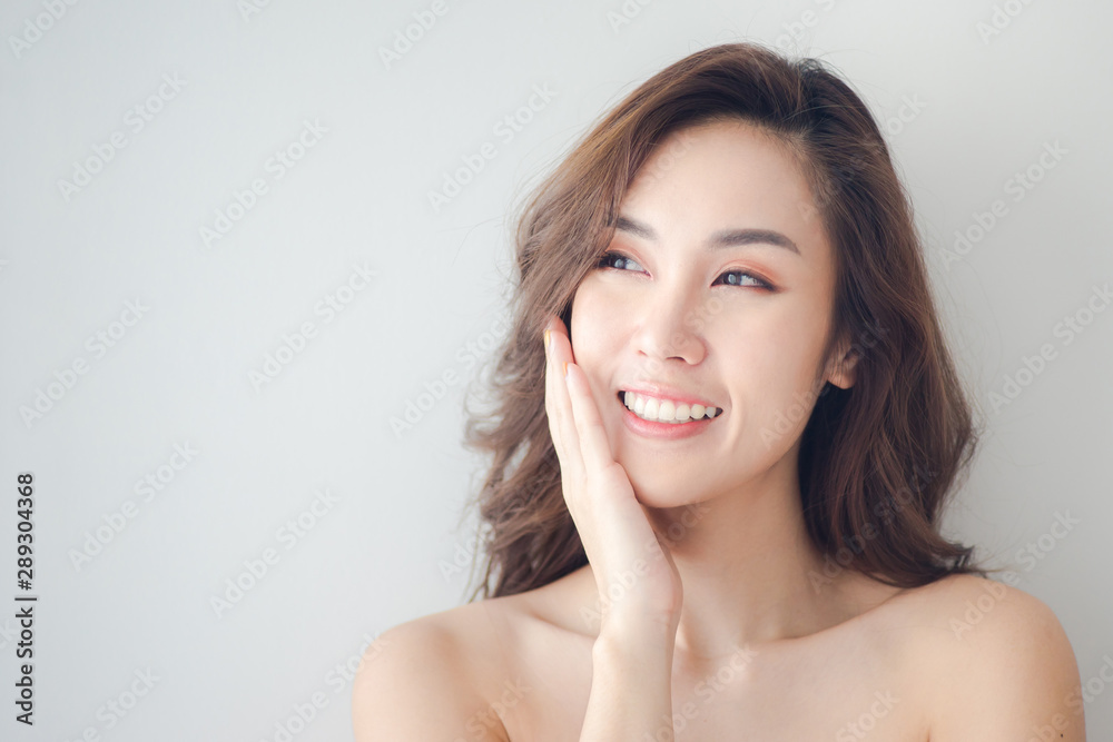 Adult Attractive woman portrait, skin care concept, beautiful skin Adult Attractive woman portrait, skin care concept, beautiful skin