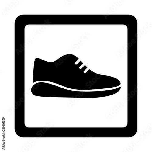 Sports shoes icon vector graphics, boots in a frame.