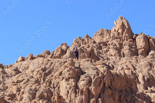 Egypt, Sinai, Mount Moses. Road on which pilgrims climb the mountain of Moses.