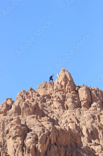 Egypt, Sinai, Mount Moses. Road on which pilgrims climb the mountain of Moses.