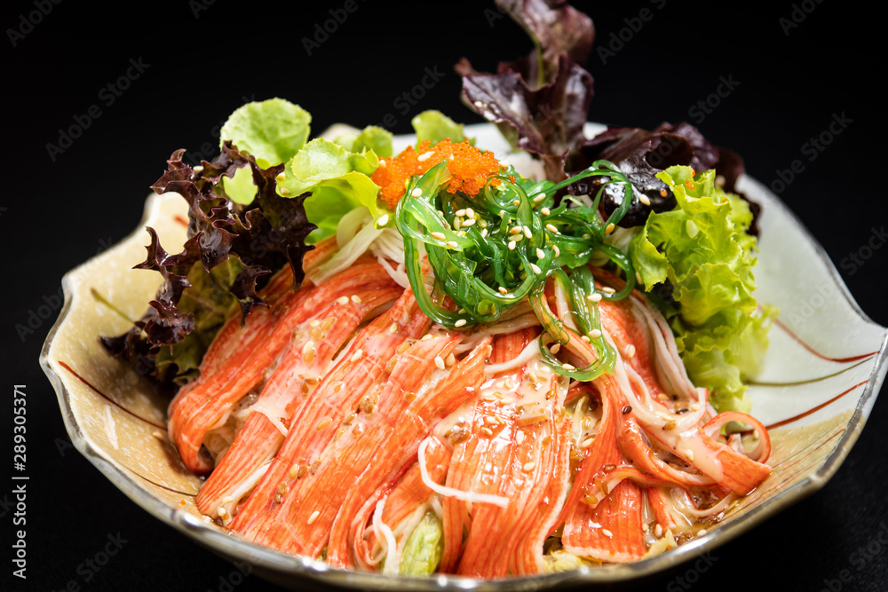 Crab sticks salad