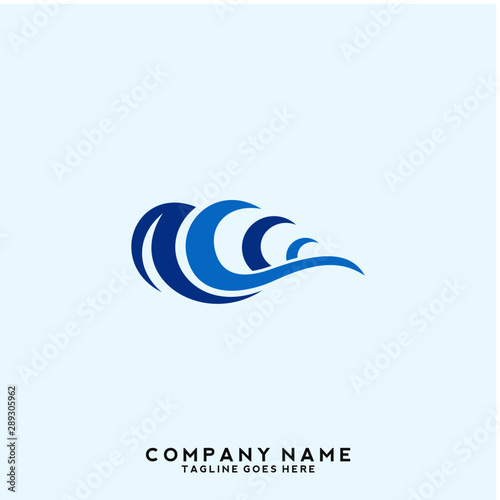 Water wave Logo Template