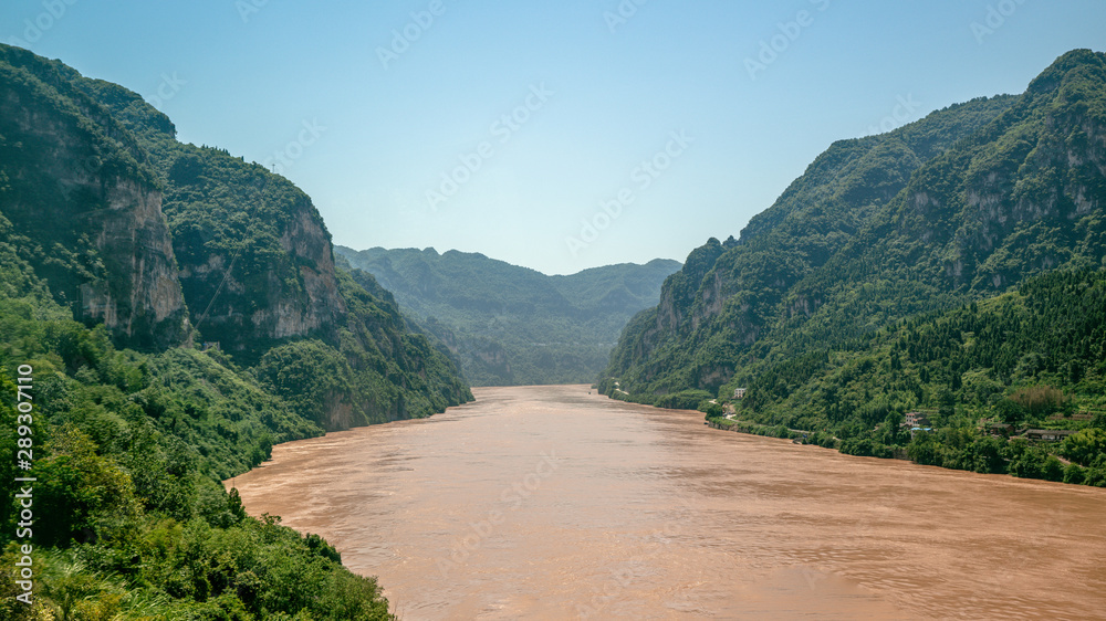 Xiling gorge view the third of the three gorges with Yangtze river view in China Xiling gorge view the third of the three gorges with Yangtze river view in China