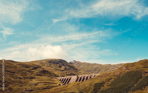 Cruachan Reservoir with Beinn Cruachan behind, Scotland