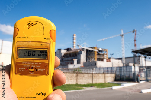 Vászonkép Radiazioni vicino al reattore n. 4 di Chernobyl