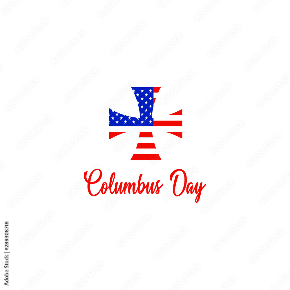 Columbus day poster. National holiday poster.