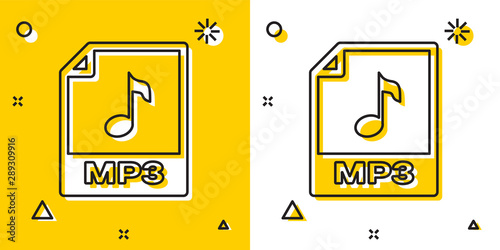 Tableau sur toile Black MP3 file document