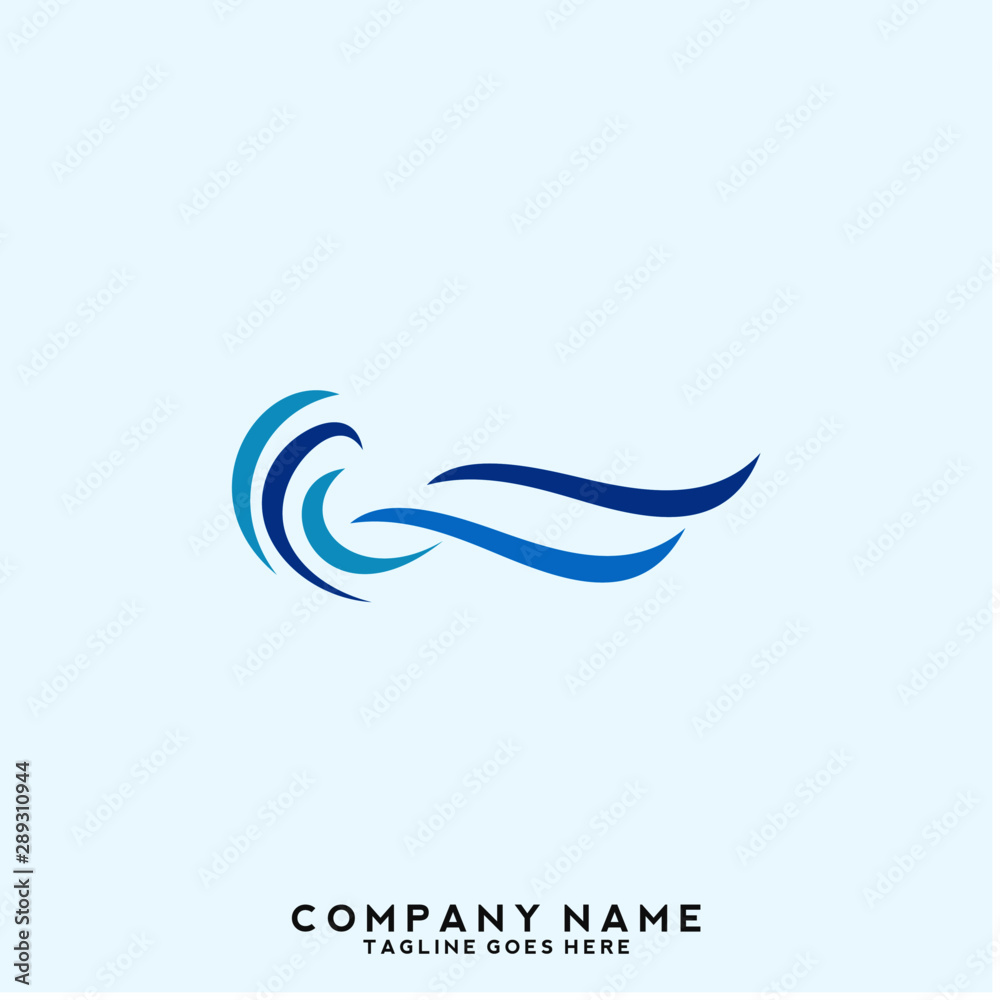 Water wave Logo Template Water wave Logo Template