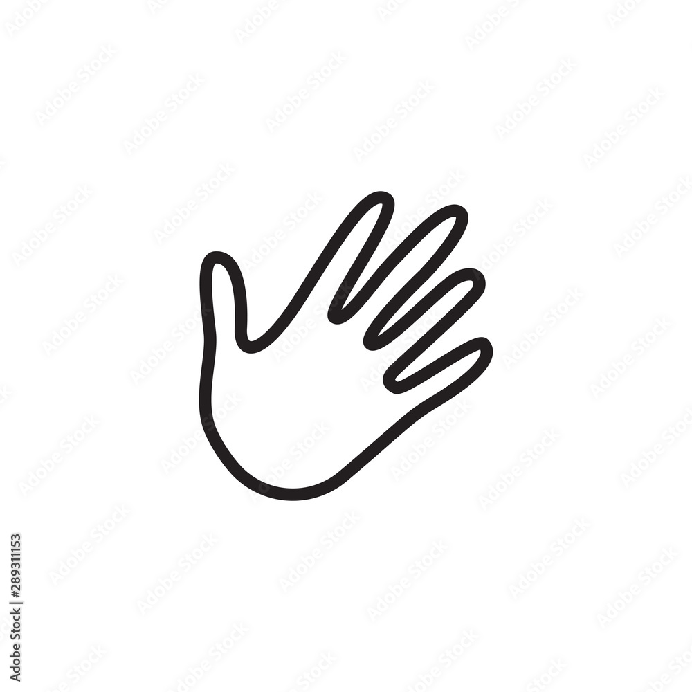 Palm hand graphic design template vector isolated Palm hand graphic design template vector isolated