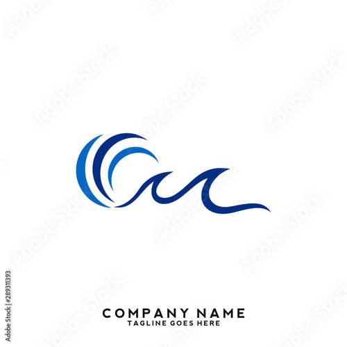 Wallpaper Mural Water wave Logo Template Torontodigital.ca