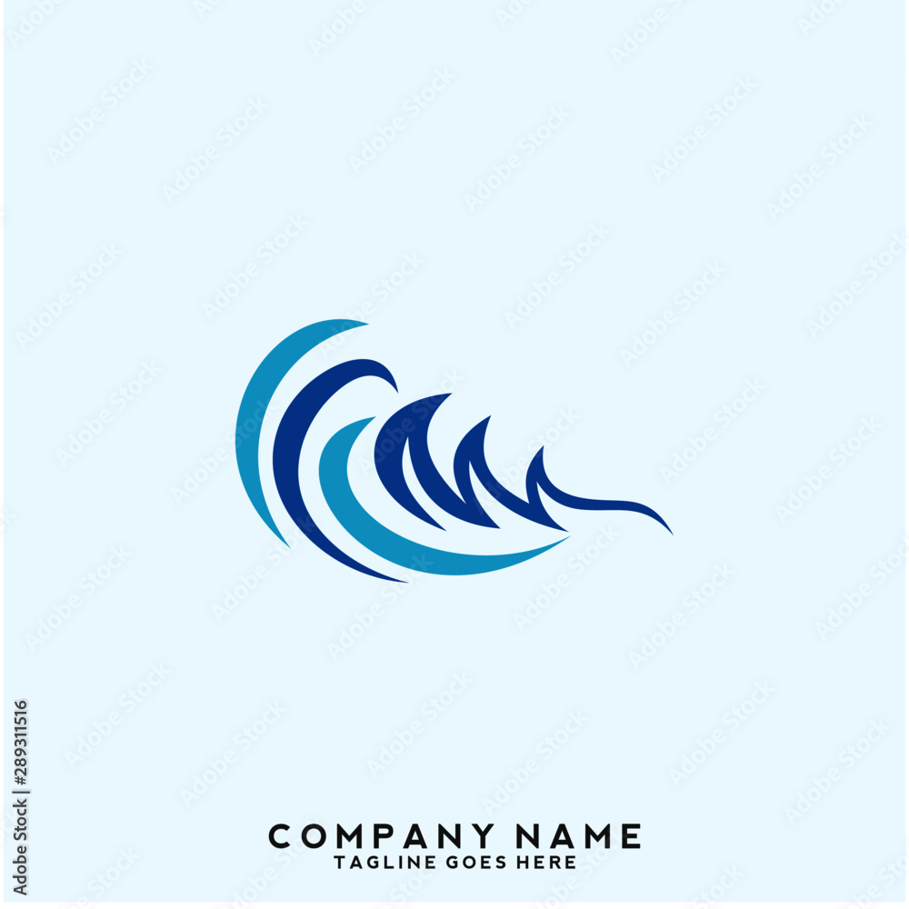 Water wave Logo Template Water wave Logo Template
