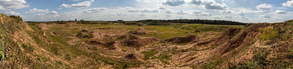 Overgrown quarry for the extraction of sand