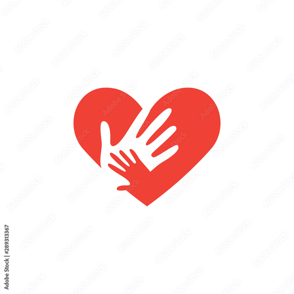 Fototapeta premium Palm hand graphic design template vector isolated