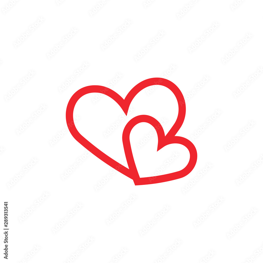 Love heart graphic design template vector Love heart graphic design template vector