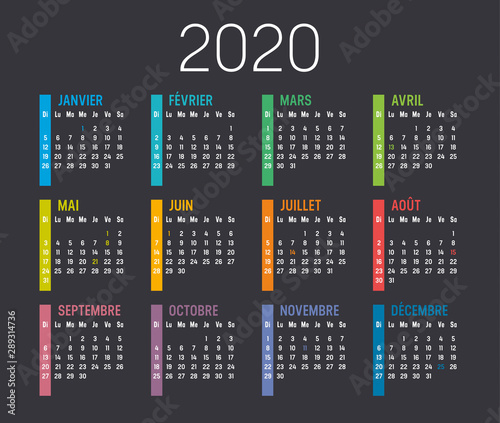Calendrier Agenda 2020