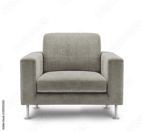 grey color sofa isolated on white background