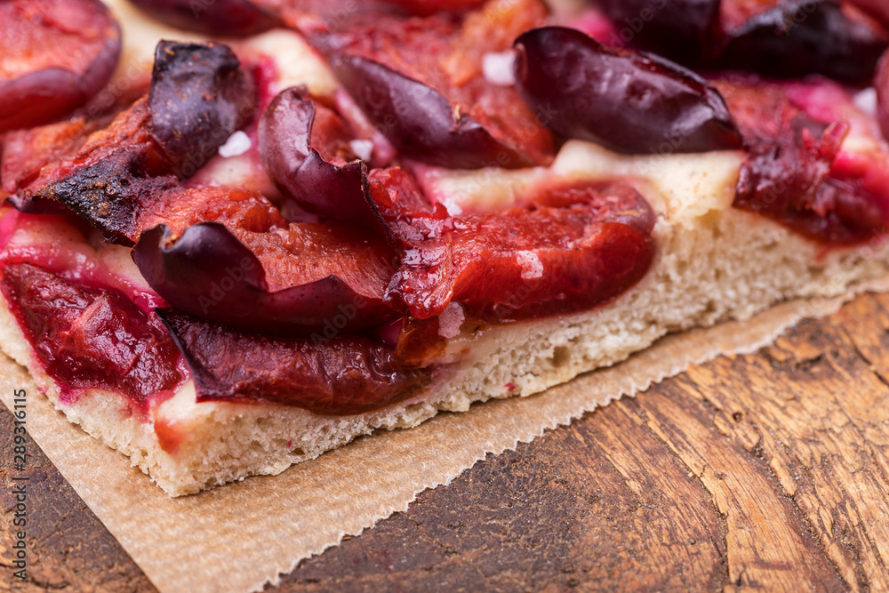 bavarian zwetschgendatschi, a local plum cake bavarian zwetschgendatschi, a local plum cake