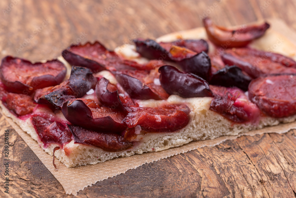 bavarian zwetschgendatschi, a local plum cake